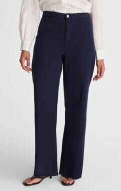 Madewell | NWT The Curvy Wide-Leg Pant in Garment-Dyed Twill in Navy | Sz 32